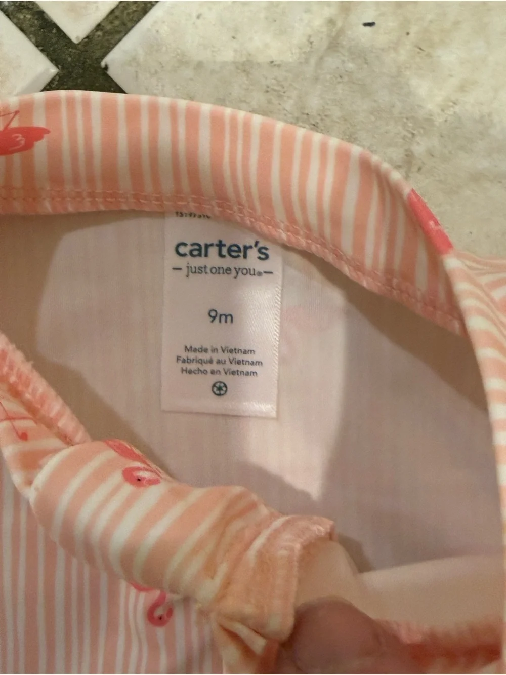 Carter's Pink Flamingo Kids Swimwear Size 9 mo NWT